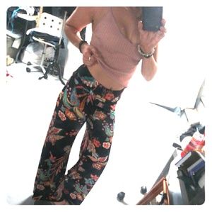 Palazzo Pants Flower/Summer Inspired Design S-M 💋